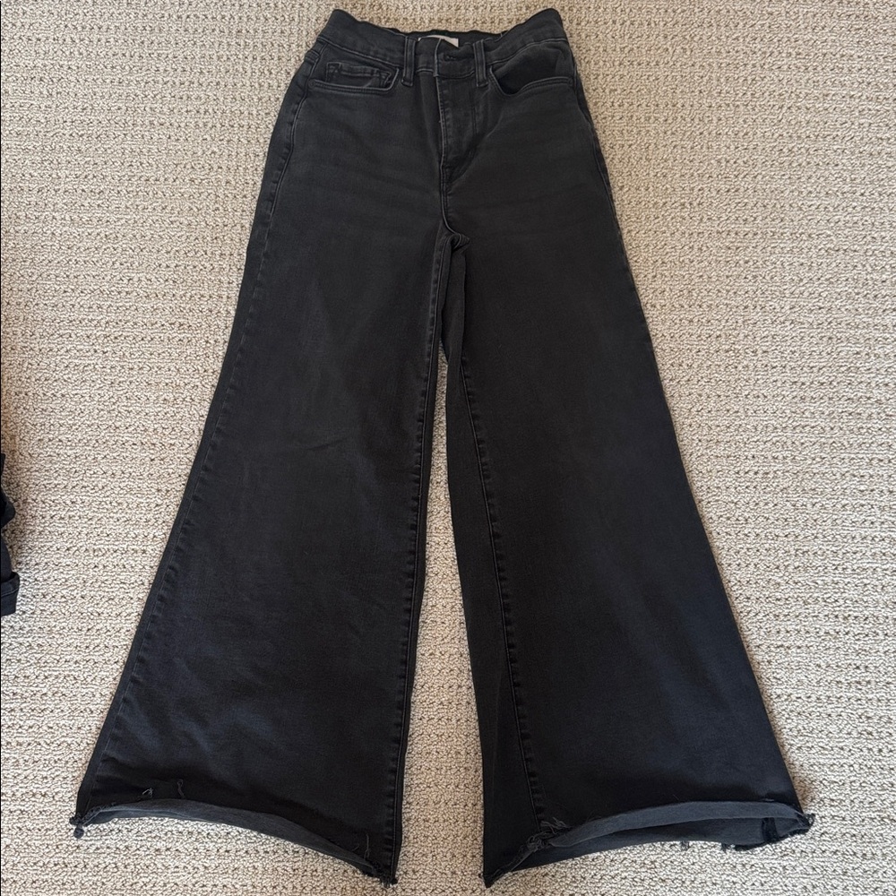Frame Denim Black Flare Jeans